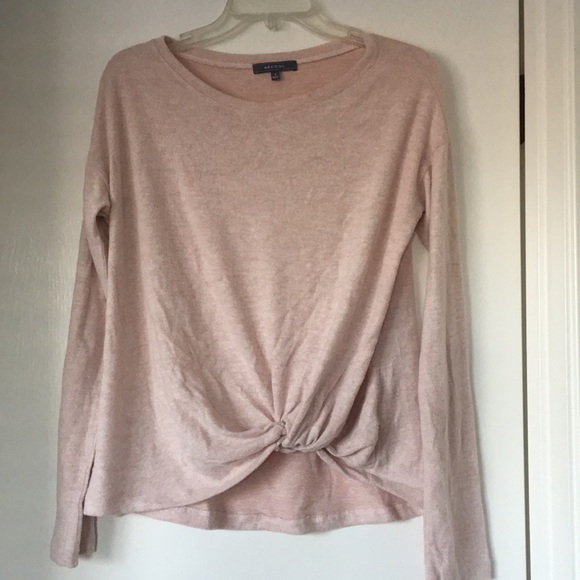 BE COOL Sweaters - Pink front-tie sweater